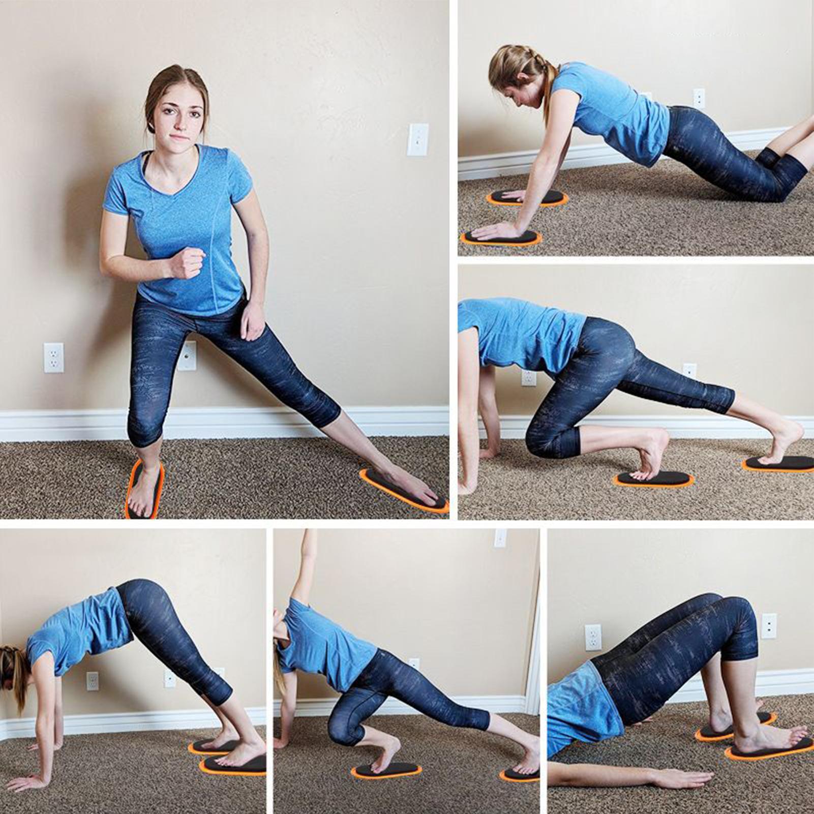 Home Gym Daily Routine - Disques de glisse ovales pour entraînement,