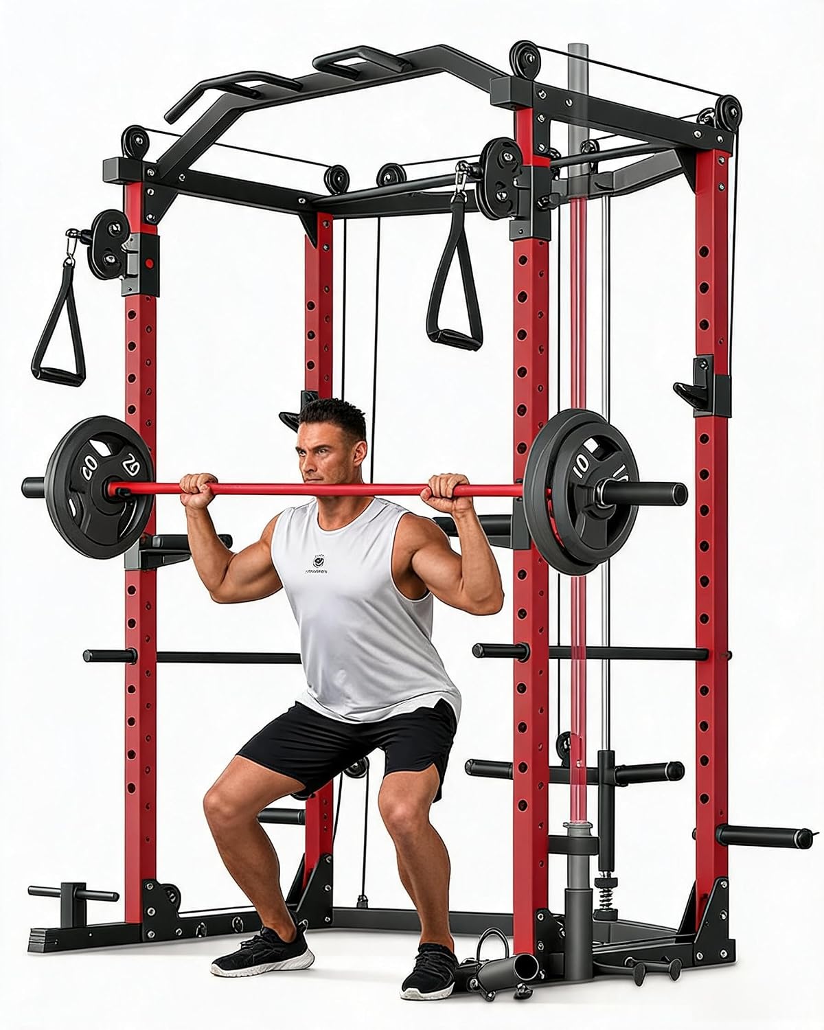 Home Gym Rack With Cables - Power Cage, Racks de musculation multifonctionnels