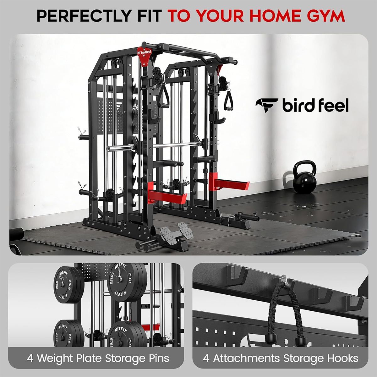 Pooboo Power Cage Multi-Foncti - Home Gym Rack With Cables avis et prix