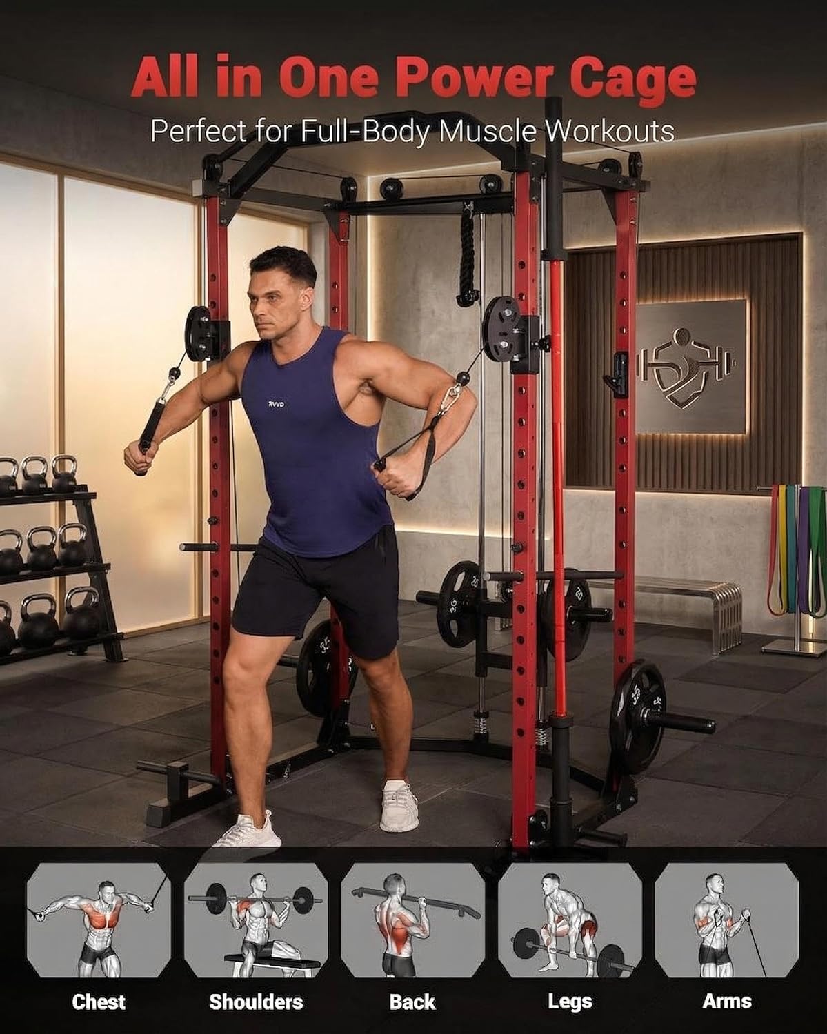 Power Cage, Racks de musculati - Home Gym Rack With Cables avis et prix