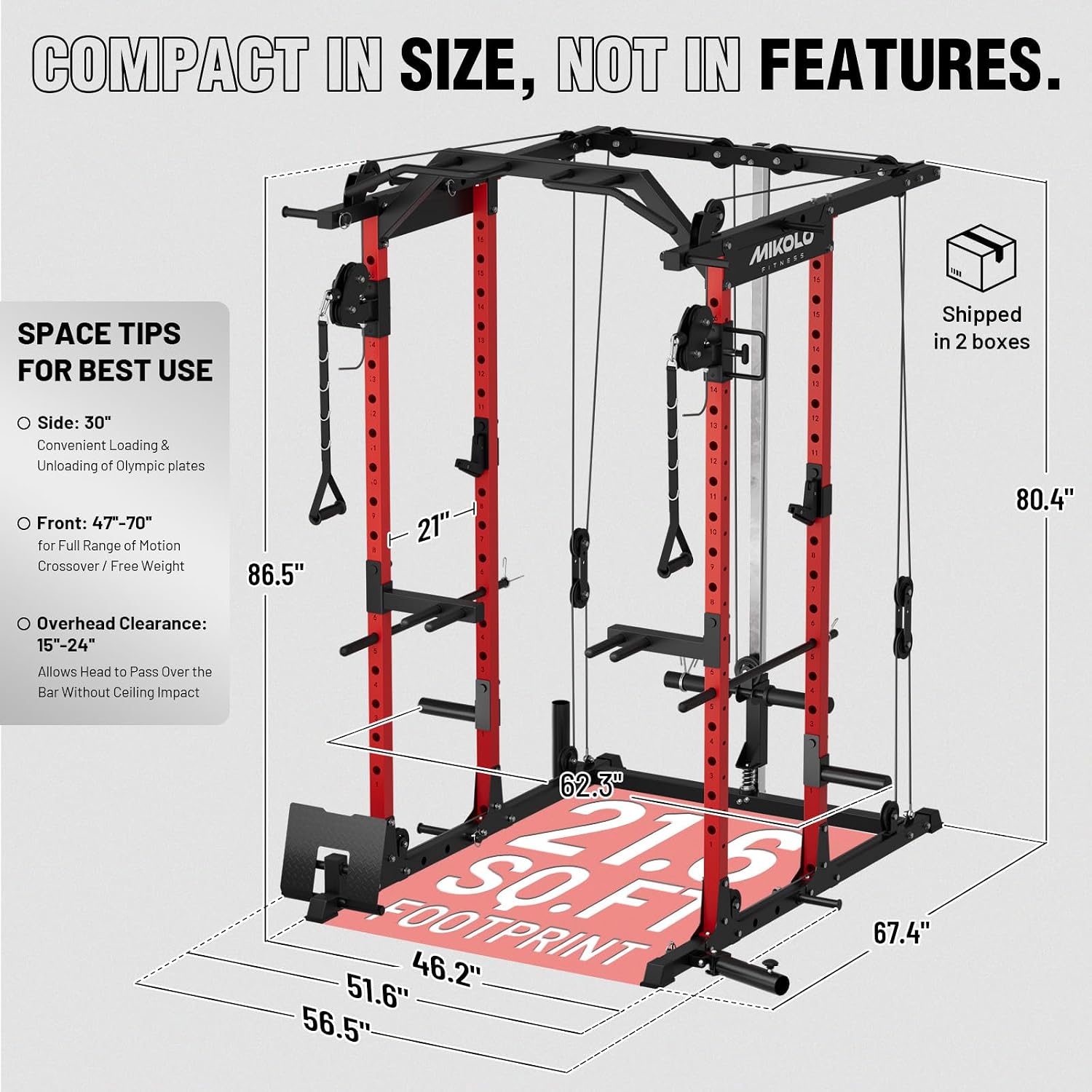 Cage de musculation avec systè - Home Gym Rack With Cables avis et prix